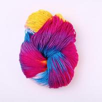 Thick Acrylic Wool Yarn Segment Dyed Mixed Color Knitting Yarn Hand-woven Scarf blue