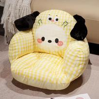 Non-Toxic Sanrio Comfortable Seat Cushion Kuromi My Melody Cinnamoroll Pom Pom Purin Pochacco Sitting Cushion Chair Back Cushion Thickened 50x45cm black