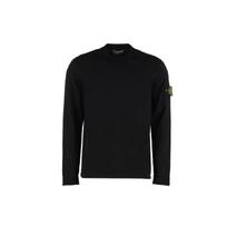 Stone Island Solid Color Crew Neck Long Sleeve Sweater With Logo Patch Men sweater Black 1015532B9-A0029 XXL