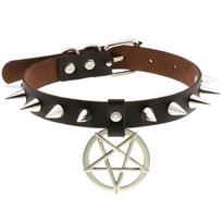 Spike Choker Necklace designed for Women Goth Pentagram Necklace Emo Neck Strap Cosplay Chocker Gothic Accessories