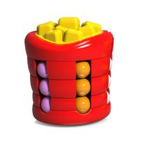 Magic Kids Cube Rotating Bean Adults Fingertip Fidget Stress Easing Creative Puzzle Game Toys For Children For Kids Adults Children's Birthday Gift yellow