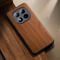 For Xiaomi Redmi Note 15 14 Pro Plus Case Capa Coque Stylish Premium Wooden Pattern Pu Leather Phone Cover Funda Note 15 Pro Plus