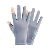 Men Sun Protection Gloves, Ultra Thin Summer Driving Gloves, Anti-Slip Palm, UV Protection Gloves for Fishing Cycling Hiking