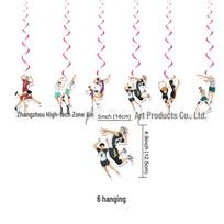 Haikyuu!! Gimtadienio vakarėlio dekoracijų rinkinys: Vėliavėlė, Balionai, Vėliavėlės ir Torto papuošimai beige