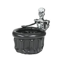 Inflatable Skull Ice Bucket, Halloween Party Drink Tub, Skeleton Beer Cooler for Decor, Beverage Storage for Outdoor B