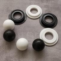 QBY-25/40 Pneumatinio diafragminio siurblio dalys: Nitrilinės/PTFE rutulinės tarpinės, rutulinės sėdynės ir dėvimi priedai. Nitrile Ball Seat QBY-25/40