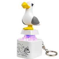 Mine Bird Voice Button Luminous Electronic Pendant Keyboard Creative Decompression Sound Making Little Seagull Toy Keychain white