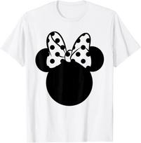 Hot Fashion Disney - Minnie Mouse Polka Dot Bow T-Shirt S-4XL Four Seasons M balta