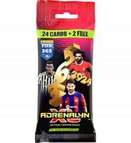 Panini fifa 365 2024 adrenalyn xl sachet fat pack 24 + 2 football cards