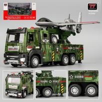 Simulation Military Uav Launch Vehicle Model Armed Fighter Jet With Ejectable Aircraft Pull Back Military Toy Car Collectible gray