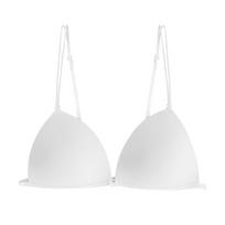 French sexy front buckle beautiful back underwear summer thin triangle cup no steel ring bra small chest gathering underwear set S