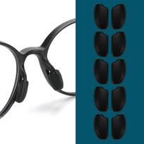 5 poros spalvotų neslystančių silikoninių nosies pagalvėlių akiniams, akinių rėmeliams, įstatomos nosies pagalvėlės, akinių aksesuarai Black 5Pair