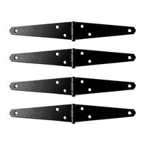 Iron Decorative Strap Hinge Black Shed Door Gate Hinges with Screws Heavy Duty Door Hinges for Outdoor Gates Fence 4