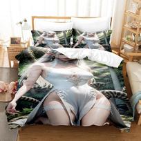 Sexy Elf Girl Bedding Set High-Grade Duvet Cover Youth Bed Cover Set Comforter Bedding Sets Quilt Cover King Queen Bedding Set EU Single(135*200cm)3pcs