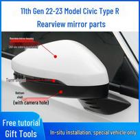 Honda Integra 11th Gen Civic Rearview Mirror Housing with Backup Camera, Lens, Frame, and Turn Signal Cover Mirror Lens, No Heating, Passenger
