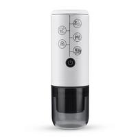 Portable Electric Car-Mounted Espresso Machine: Compact Handheld Coffee Maker White with logo