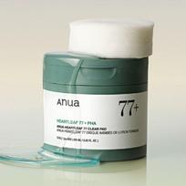 ANUA Heartleaf Seventy Seven Clear Pad Set Soothing Exfoliating Toner Pads Eighty Pieces white