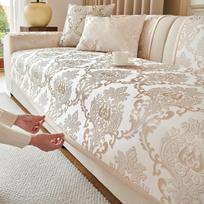 High Precision Woven Jacquard Sofa Cover Towel Luxury Universal Non-slip Living Sofa Mat Pad Modern Washable Sofa Slipcovers Family Room 70x70cm 1pcs white