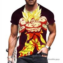 Summer Men's Gym Goku Tshirt Men Tops Dragon Ball Anime T-shirt Kakarot Vegeta Super Saiyan S