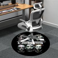 1pc Rammstein Metal Office Round Area Rug, Indoor Mat Suitable For Office, Under Office Chairs Bedroom Living Room Home Decor, Room Deco051 80cm by 80cm