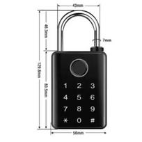 Waterproof Smart Padlock Electronic Lock Home House Warehouse Garage Keyless Unlock Heavy duty Padlock 7mm black