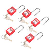 5 rinkiniai 38 mm blokavimo spynos izoliacija LOTO Nailonas PA Plienas branduolinės energijos logistikos transportui red