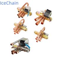 Oro kondicionieriaus šilumos siurblio oro kondicionieriaus kompresoriaus keturių krypčių atbulinės eigos solenoidinis vožtuvas 240V-24V HVAC šaldymo žalvaris Shf-3h-12u-p-a