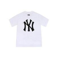 MLB New York Yankees Large Logo Crew Neck Short Sleeve T-Shirt Unisex T-Shirt White 31TS03031-50W S
