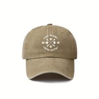 Oak Island lobio ieškotojų kepurė Unisex reguliuojama vairavimo kepurė su spausdintu plautu vintažiniu beisbolo kepurės dizainu lauko reikmėms 1pc brown