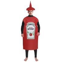 Zawaland Red Tomato Delicious Ketchup Costume Adult Boy Girl Funny Disguise Suit Yellow Mustard Halloween Cosplay Party Clothes Kid