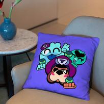 Hot Game B-BRAWLs Movie Cushion Cover 2-in-1 Reversible Plush Pillow Cover | Car/Sofa/Bed | Perfect Gift 12x12Inch
