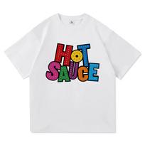 BabyMonster Hot Sauce T Shirt 2025 New Song Fashion Retro Menwomen Clothing Vintage Harajuku High Quality Tops Cotton Tshirts S black