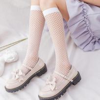 Black Mid-Calf Fishnet Socks - Sexy Spring & Summer Celebrity Style One Size
