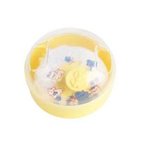 Powder Puff Cntainer Baby Puff Case For Home Travel Use Baby Talcum Powder Flocking Box Portable Refillable Baby Body Cosmetic geltona