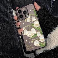 Slim Thin Phone Case For Iphone 16E 17E 15 Plus 14 13 12 11 Pro Max 16 17 Air Lightweight Shell Lucky Bell Orchid Flower Cover iphone 15 Plus pilka