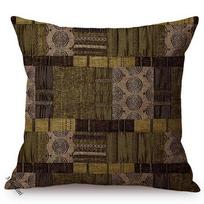 Turkijos Etninis Namų Dekoras Pagalvės Užvalkalas Geometrinis Kilimėlio Raštas Skalbiamas Medvilnės Lino Sofa Mėtomas Pagalvės Užvalkalas Cojines Peach skin 18*18(CM)-1Pcs brown