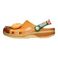 Crocs × Krispy Kreme Classic Clog Fashion Casual Outdoor Breathable Clogs Unisex Gold 211443-78Z 42-43