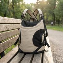Front Opening Pet Carrier Supportive Base Chest Backpack Adjustable Straps