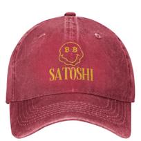 Yellow Blockchian Bitcoin Satoshi Washed Baseball Cap Funny Face Fashion Hip Hop Dad Hats Summer Unisex Unisex Baseball Caps One Size pink