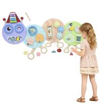 Caterpillar Busy Board with 7 Activities, for Nursery, Playroom, Home, for 3+ Years 108 x 8 x 62 cm įvairiaspalvis