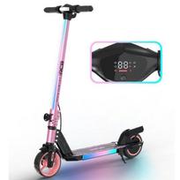 RCB R12 Electric Scooter for Kids foldable - Digital Display - colorful neons - Super Pink Gift