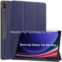 Samsung Galaxy Tab S9 Ultra TPU minkštas dėklas su laikikliu rašikliui 2023 (14.6-inch) tamsiai mėlyna spalva