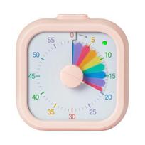 Visual Timer for Kids 60 Minute Rainbow Countdown with Silent Pause Function Dual Sound Light Reminder Child-Friendly Portable Timer for Kitchen Study