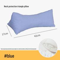 Pure Cotton Neck Support Triangle Pillow for Adults - Comfort, Correction, Sleep Aid 17*42 gray