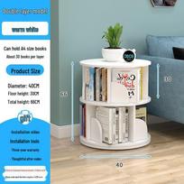 360° besisukanti vaikų knygų lentyna: Ergonomiška pastatoma knygų lentyna ir paveikslėlių knygų stovas white