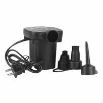 Electric Air Pump 3 Nozzles Included Inflator Deflator Quiet for Poolside, Camping, Travel Household Pump black