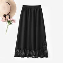 ZANZEA moteriški laisvalaikio elastingi ilgi sijonai 3XL balta