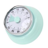 Mechanical Countdown Timer with Visual Display Dial Stainless Steel Timer for Learning Office Light Green šviesiai žalios spalvos