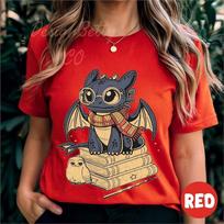 Toothless Wizard Shirt, Night Fury Magic Shirt, How To Train Your Dragon Tee Unisex T-Shirt M red