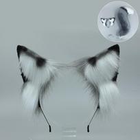 Halloween Fox Ears Beast Ears Headband Comic Exhibition Demon Fox Tail Cos Props Stuffed Fox Ears Tail Suit